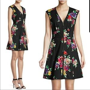 kate spade Black Floral Midi Dress